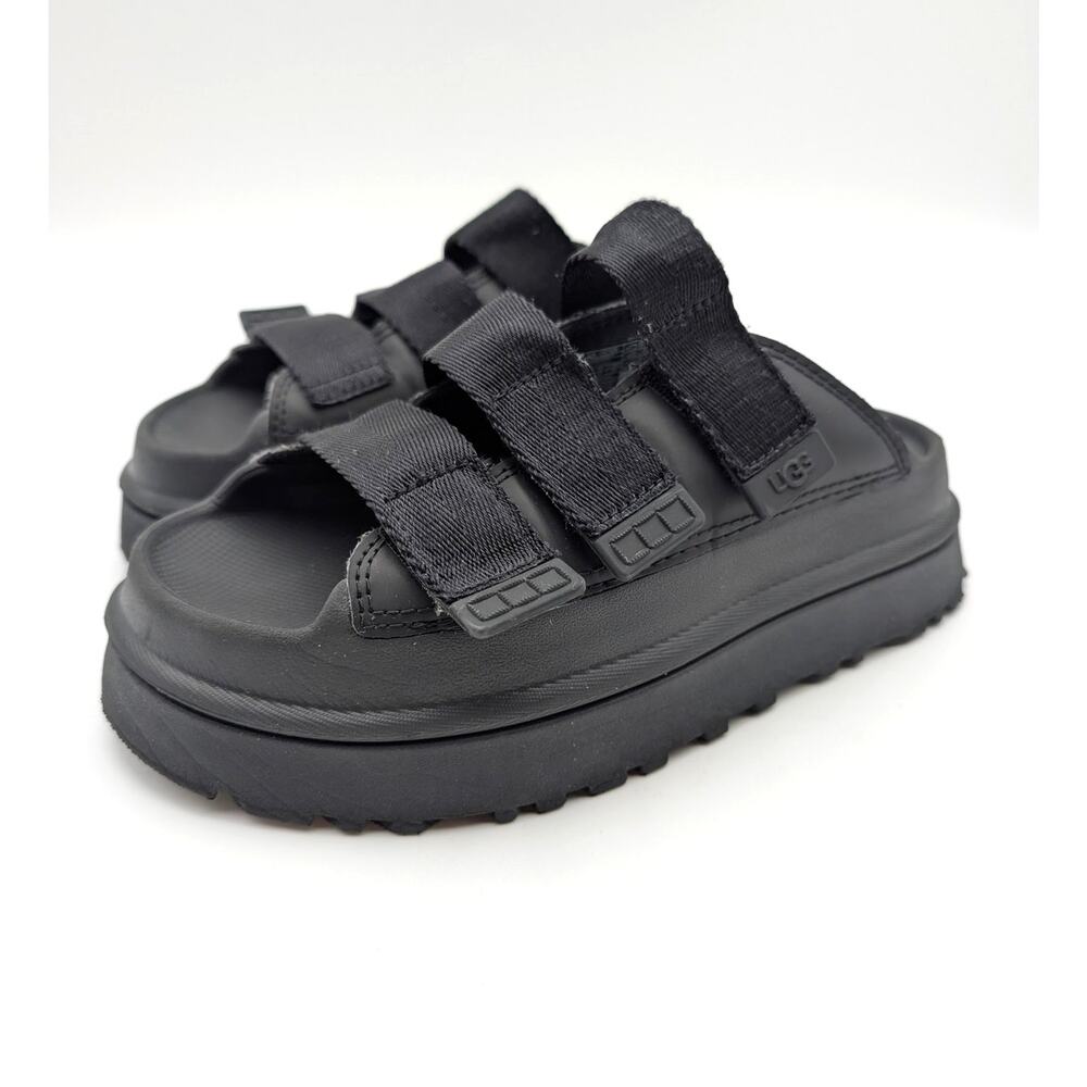 UGG Goldenglow Ankle Strap Slingback Sandals Women's Black Size US6 EU37